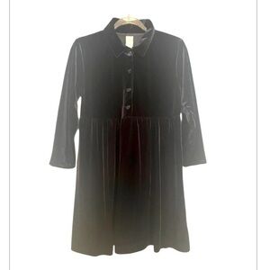 Girls Gap Black. Velour Holiday Dress Size Medium